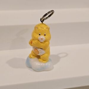 Vintage 1985 American Greetings Care Bear Figure Attachable Keychain